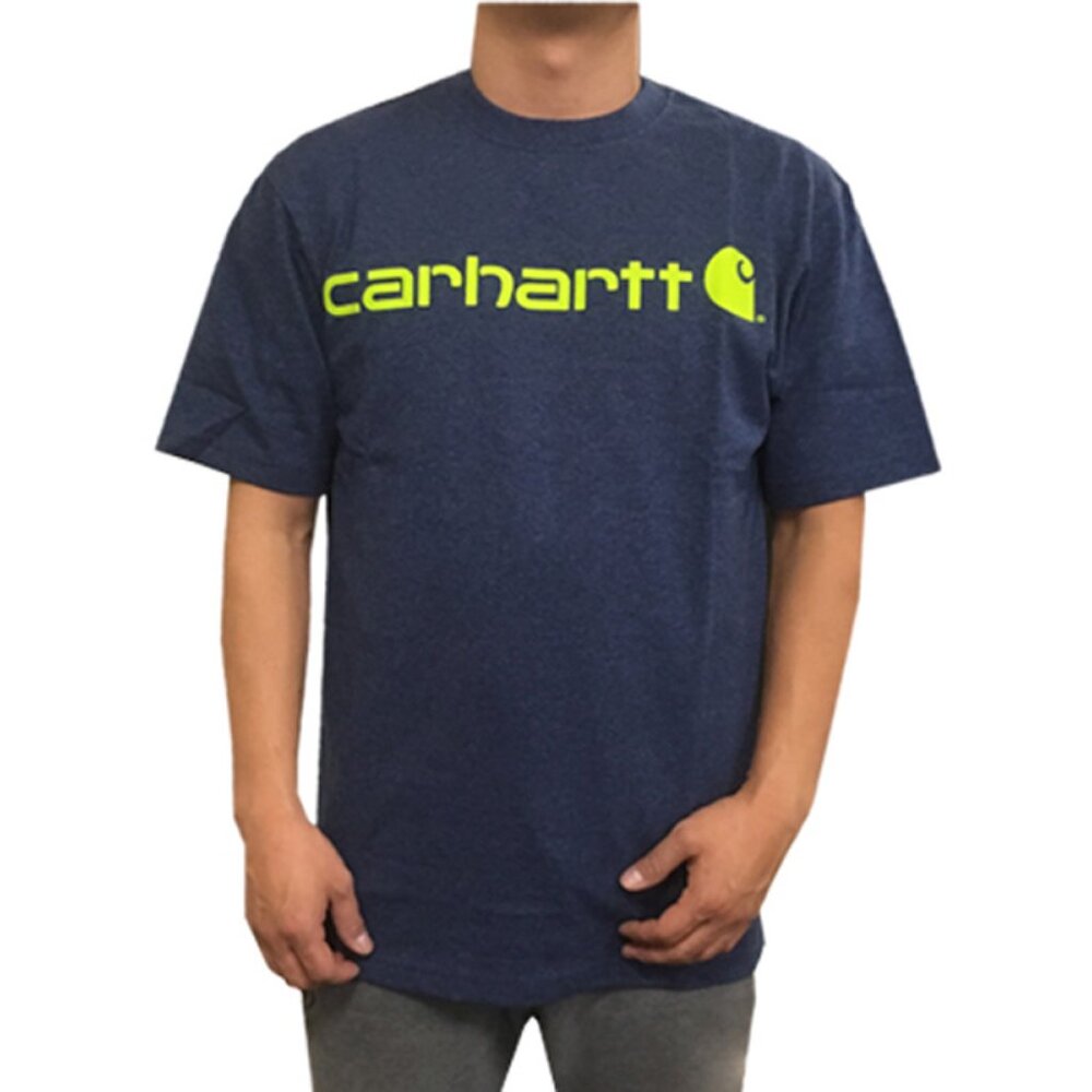 Carhartt Men's Logo Graphic Loose-Fit Heavyweight Short-Sleeve T-Shirt